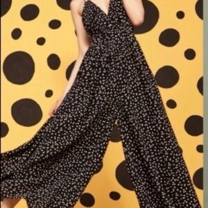 Maeve Black and White Jumpsuit